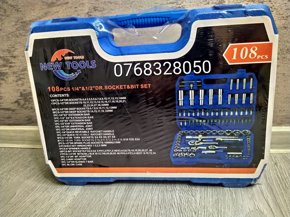 Trusa de scule, 108 piese, material crom vanadium, geanta transport