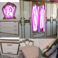 Спальный гарнитур (6дверный шкаф, 2тумбы, комод с зеркалом, кровать, м