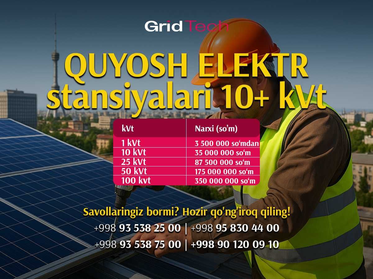 Quyosh panellarini o'rnatish xizmati | Quyosh panel | invertor