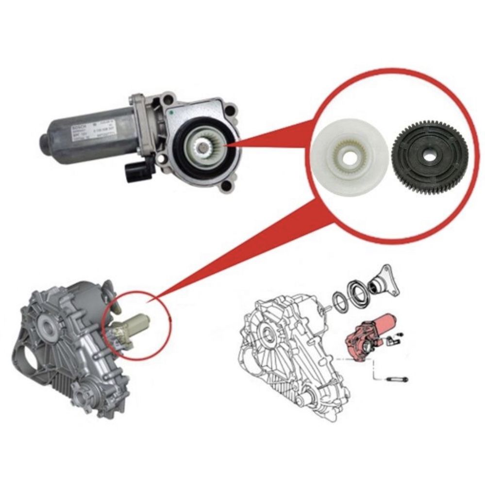 Kit reparație pinion motoras cutie transfer acuator Bmw X3 X5 X6 e70