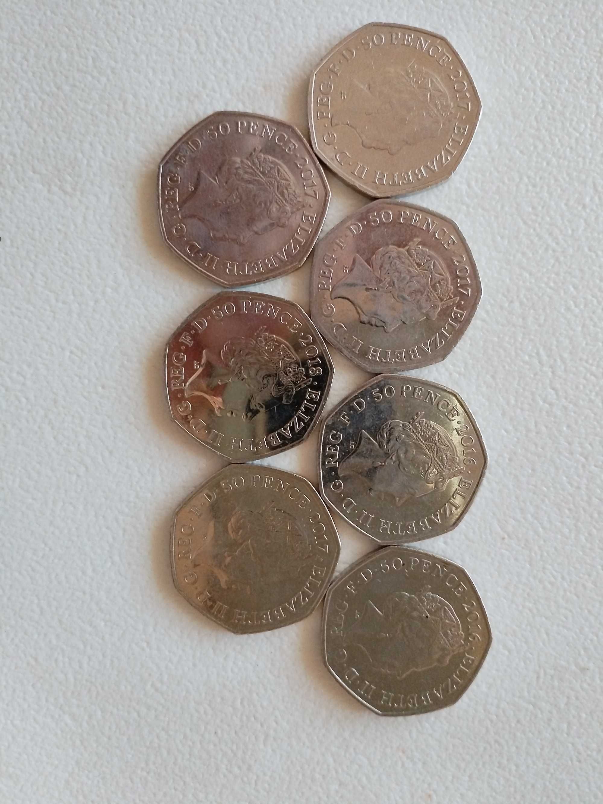 Английски 50p Пенса в Чест на Любимите Животни на Цяла Великобритания
