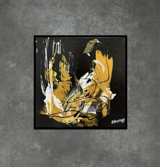 Tablou acrilic tablouri pictura panza abstract arta dimensiuni 40x40