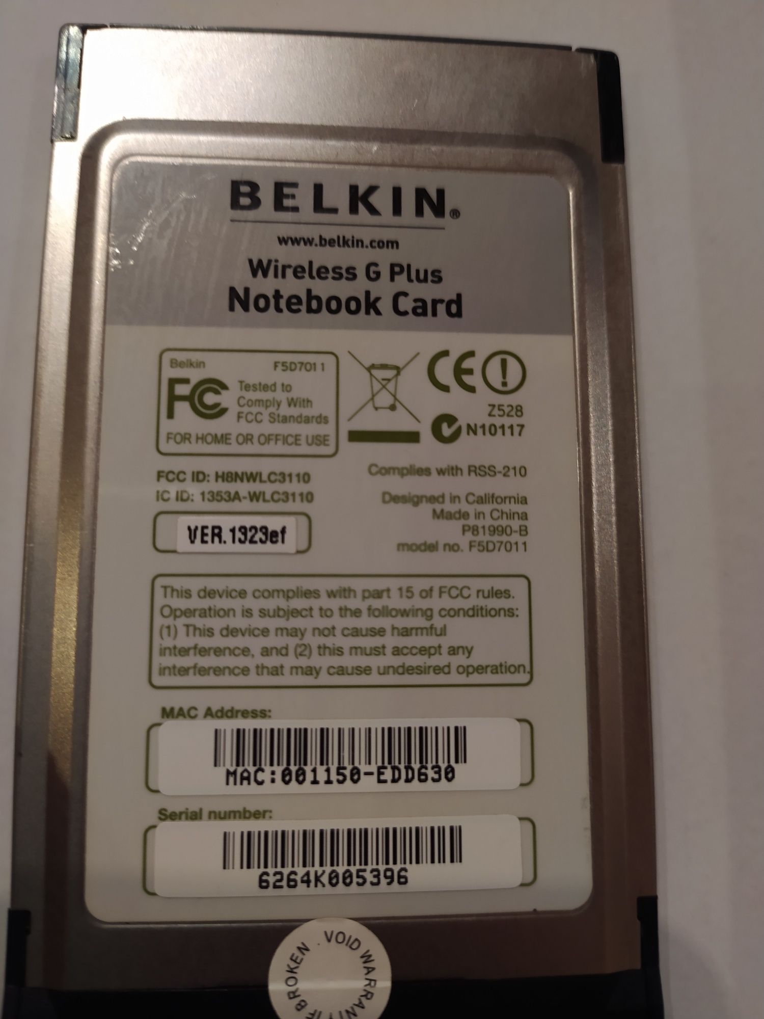 Belkin placa de retea, wifi