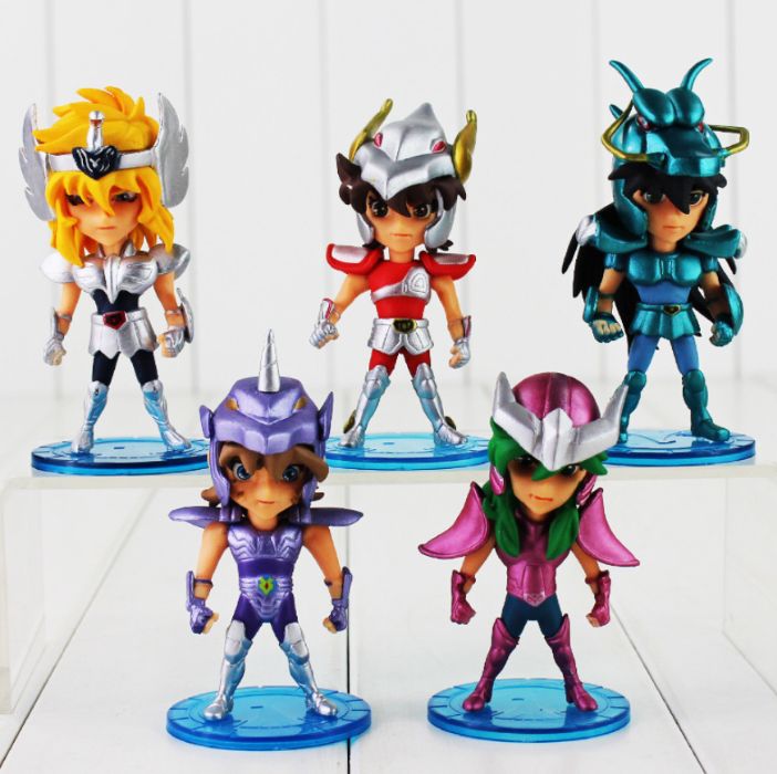 Set figurine Saint Seiya Pegasus Cloth Shiryu Shun Jabu Hyoga 10 cm