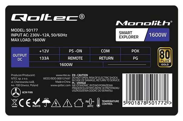 Sursa De Alimentare Pc Qoltec 1600W