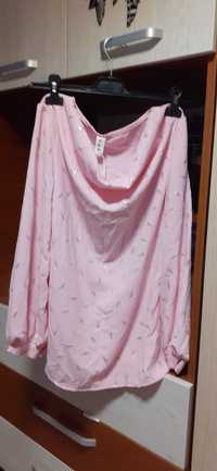Bluza roz din panza topită