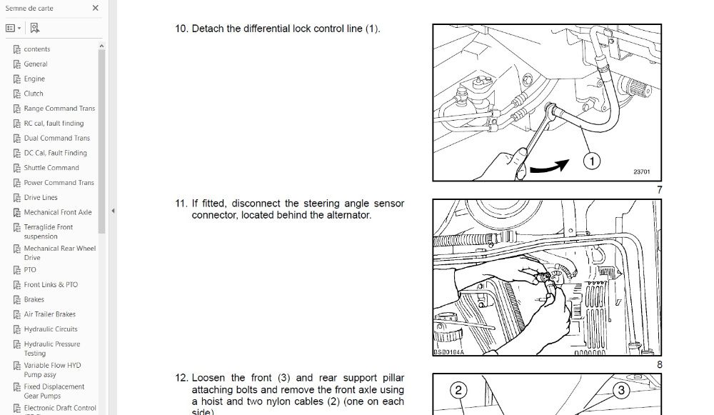 Manual service New Holland TM120 TM130 TM140 TM155 TM175 TM190 tractor