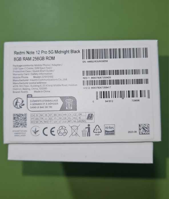 XIAOMI Redmi Note 12 PRO 5G