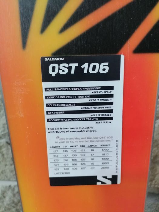 Schiuri ski tura Salomon Quest 106+legaturi Marker Duke Pt 16 Nou!