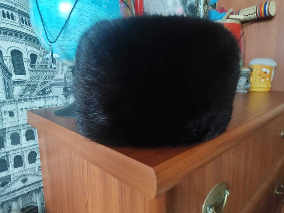 Норковая мужская шапка