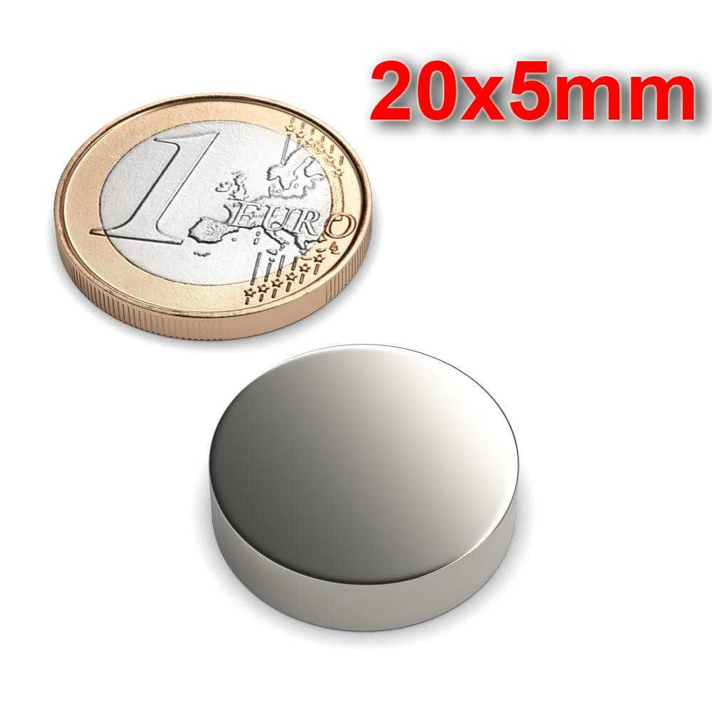 20x5mm неодимов МАГНИТ N52, Neodymium magnet NdFeB magnit