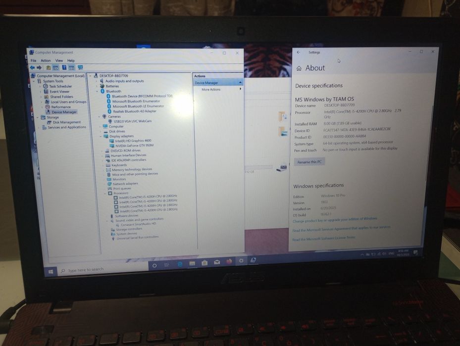 Asus FX550, Intel i5, 8 gb, Full HD, video dedicat 2gb NVIDIA GTX