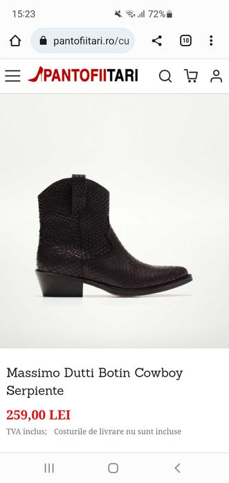 Botine / Ghete piele Massimo Dutti