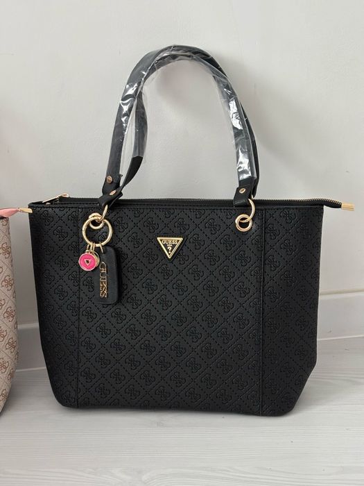 Geanta Michael Kors alb-negru