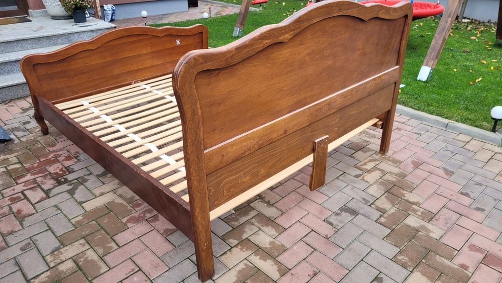 Pat dublu din lemn masiv 200x160