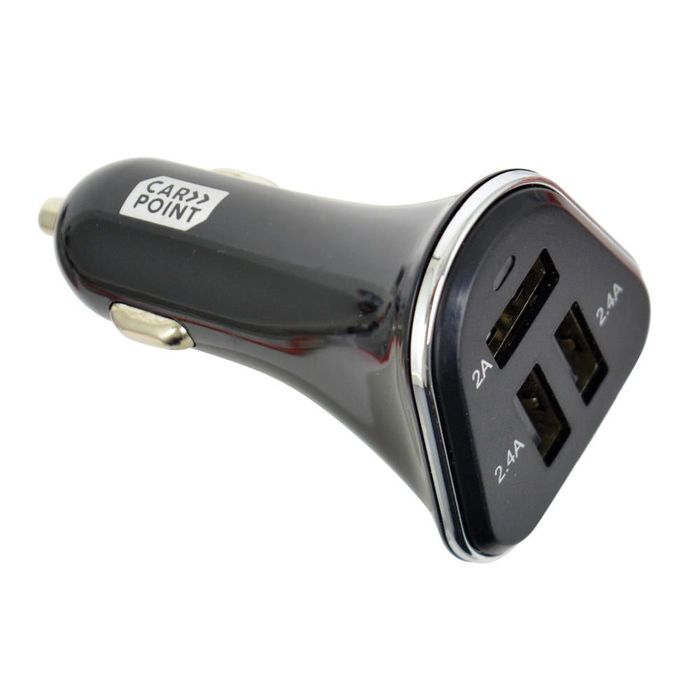 Incarcator auto Carpoint pentru USB de la priza auto, 3xUSB, 12V/ 24V, iesire 5V 6.8A