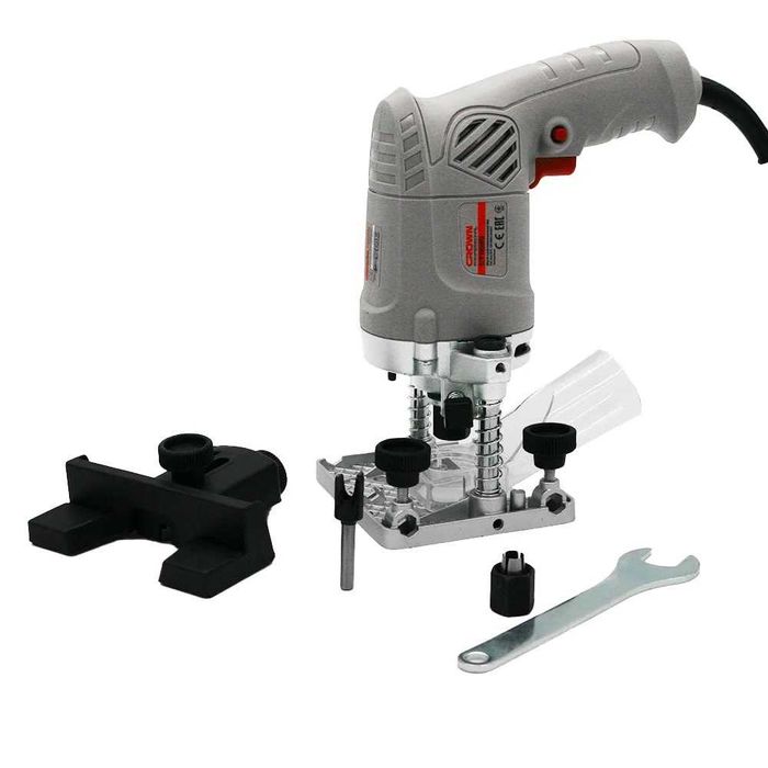 Кромочно-петлевой фрезер CROWN CT11020, 430 Вт, Цанга: 6 мм