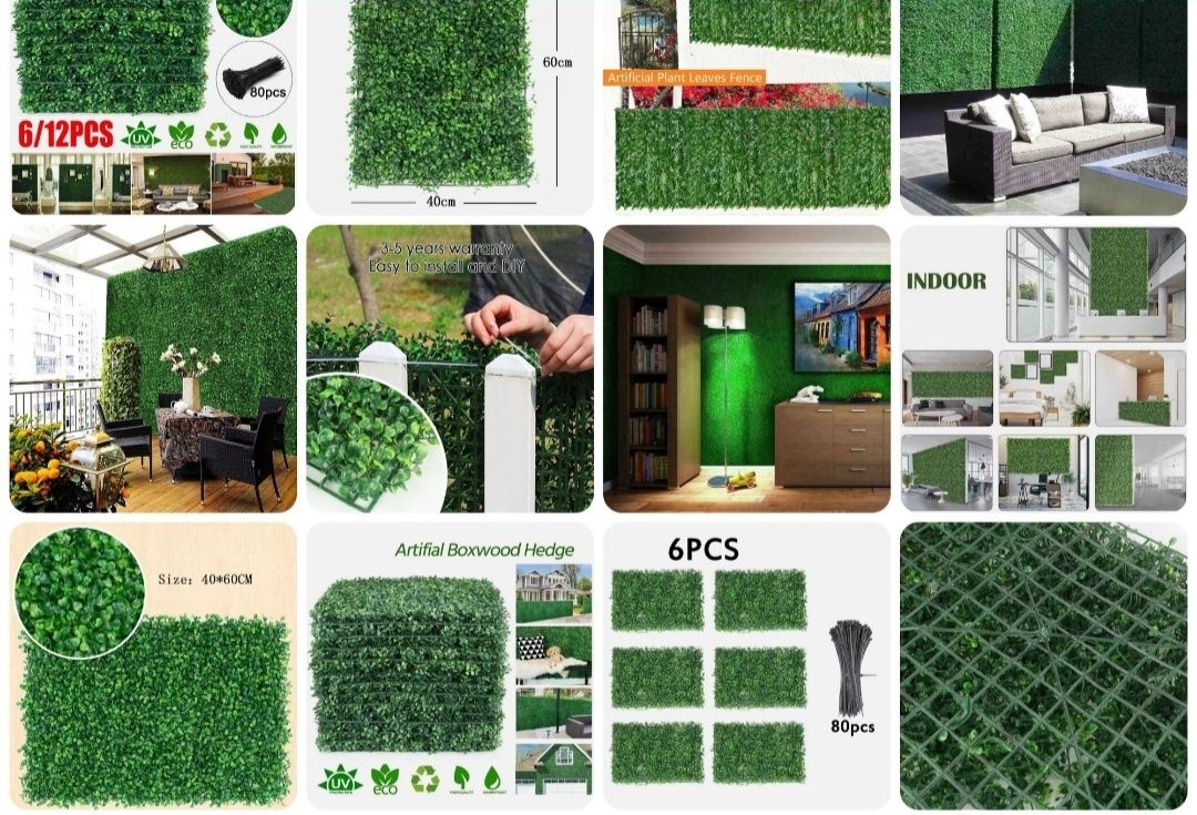 Panou buxus covor merisor artificial decoratiune gradina PROMOTIE