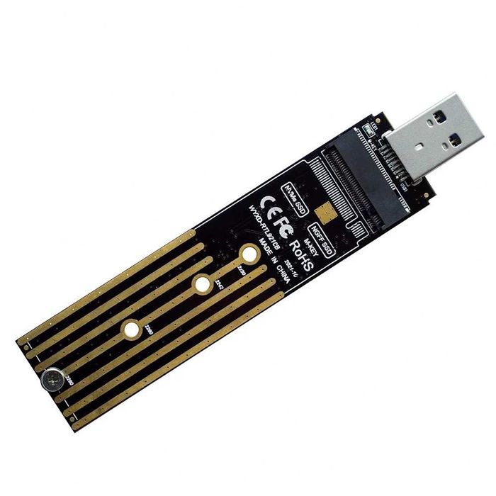 Adaptor SSD dual protocol M.2 NVMe / M.2 NGFF la USB 3.0 pt PC, laptop