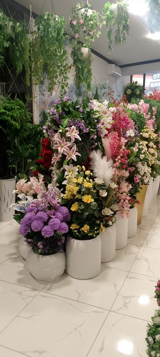 Суний гуллар ва дарахтлар искусственные цветы и деревья, растения