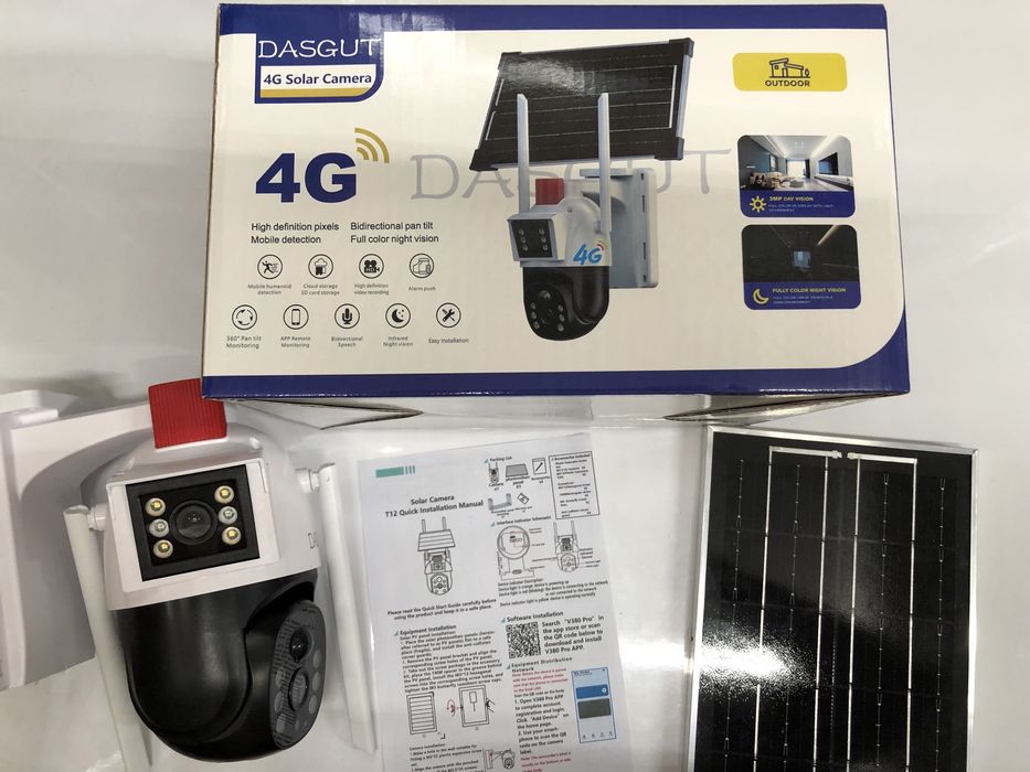 Camera Solara Supraveghere Color Video 4G 8mp Alarma Audio Sd64Gb IP66