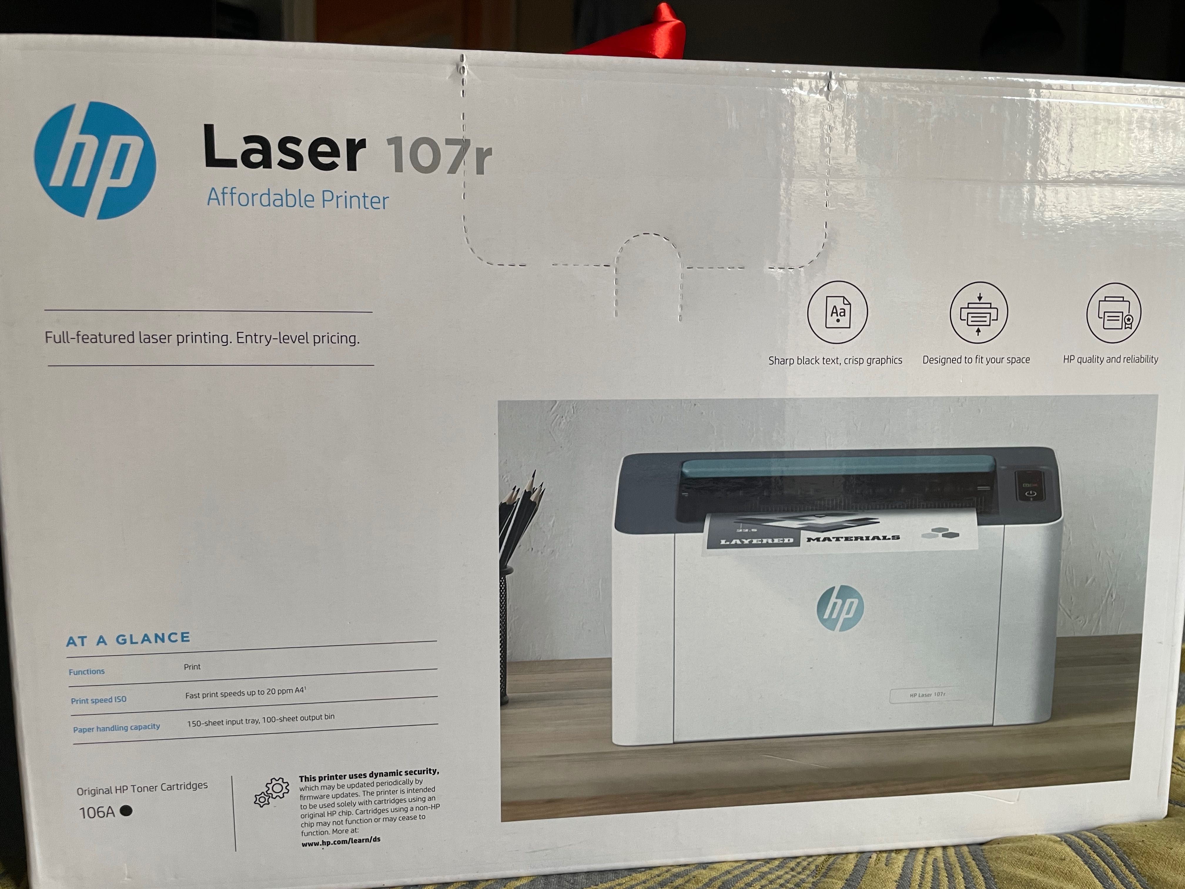 Новый принтер HP Laser 107r