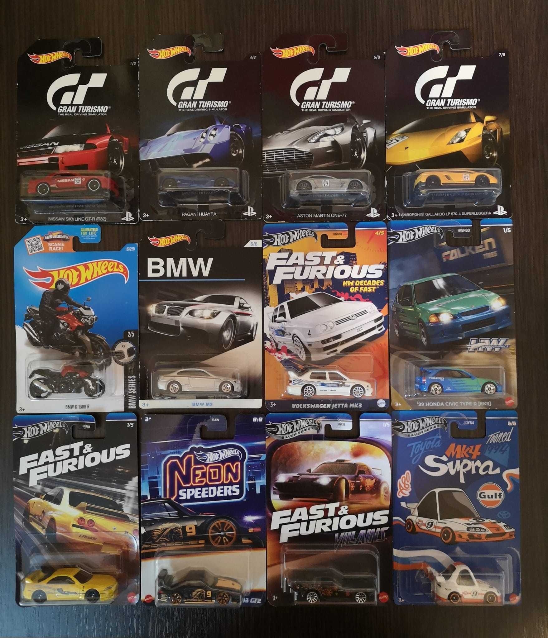 Mașinuțe Hot Wheels Skyline Lamborghini VW BMW M3 E90 Supra Honda