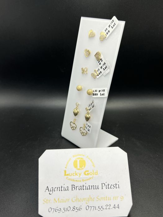 Cercei aur 14k diverse modele