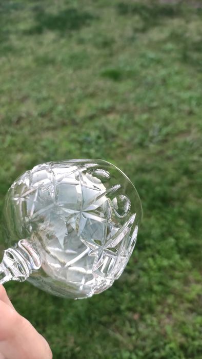 Комплект от 5 масивни кристални чаши за коняк