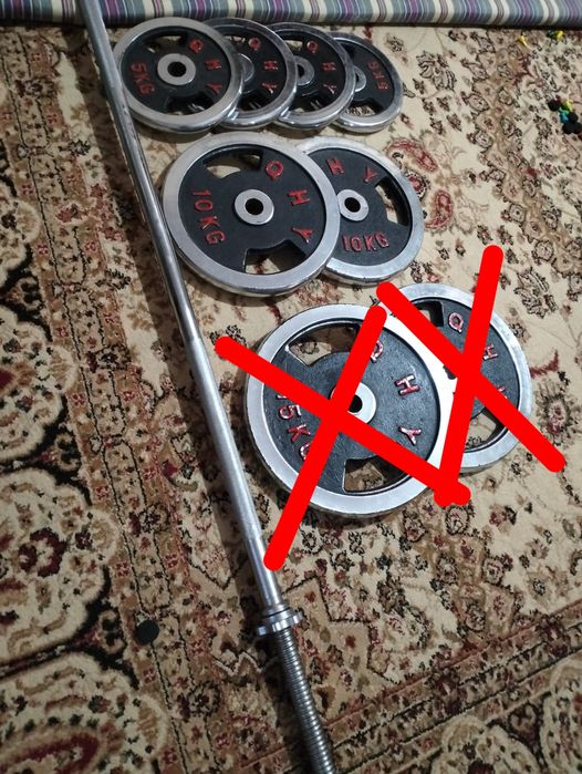 Штанга с блинами