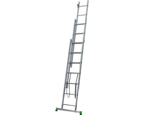 Scară aluminiu multifuncțională - 3 tronsoane 3 x 7 trepte