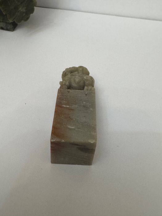 Amuleta Caine Foo, sculptat in piatra Soapstone. Statueta