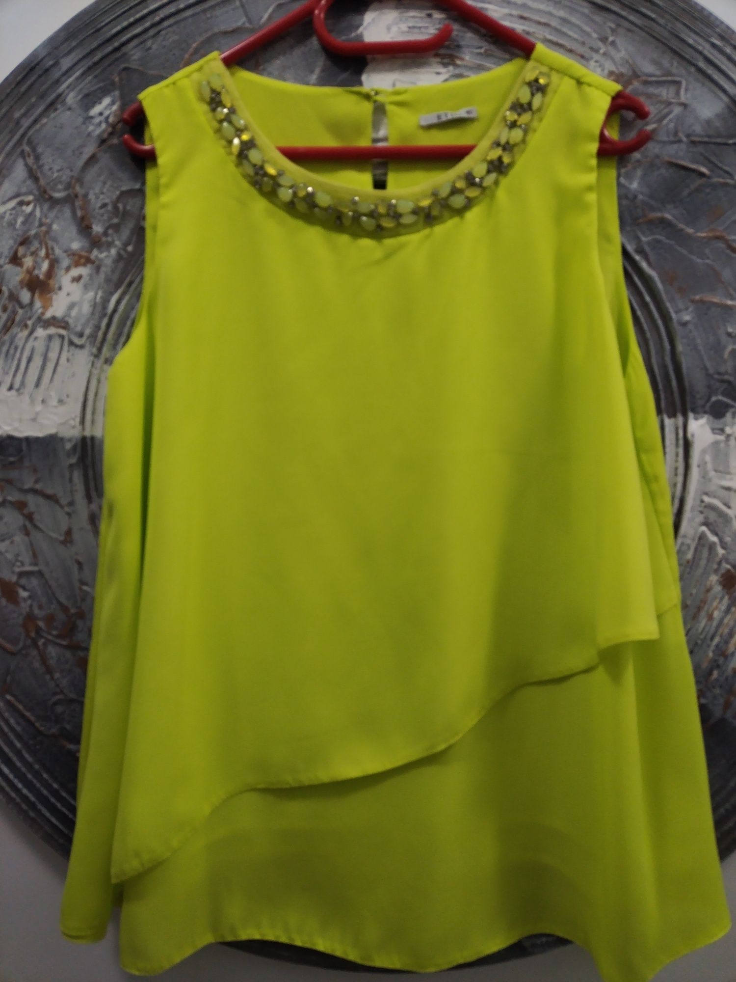 Bluza din voal de culoare neon ETIC