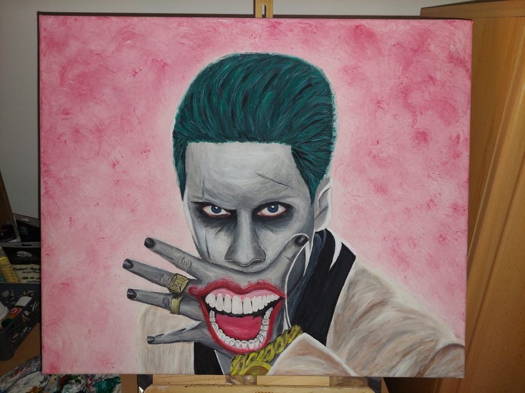 Tablou canvas inspiratie Joker, pictat manual