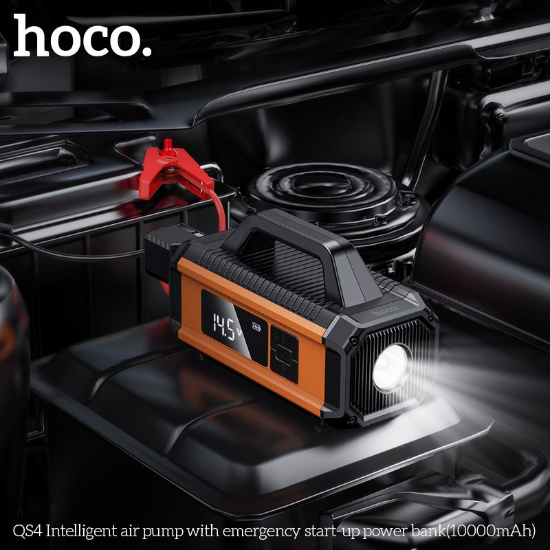 Стартер для автомобиля / насос / повербанк Hoco QS4 10000mAh
