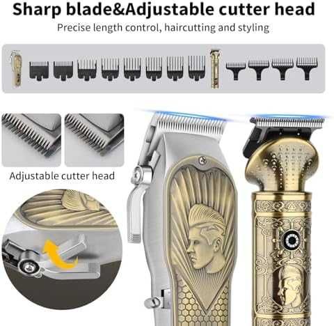 Комплект за подстригване и бръснене HIENA PRO, безжичен дизайн за мъже