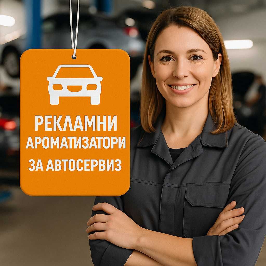 Рекламни ароматизатори специално за автосервизи, автомивки авто бизнес