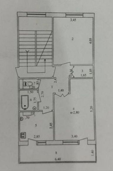 Продаётся 2 х комнатная квартира в районе 5/2