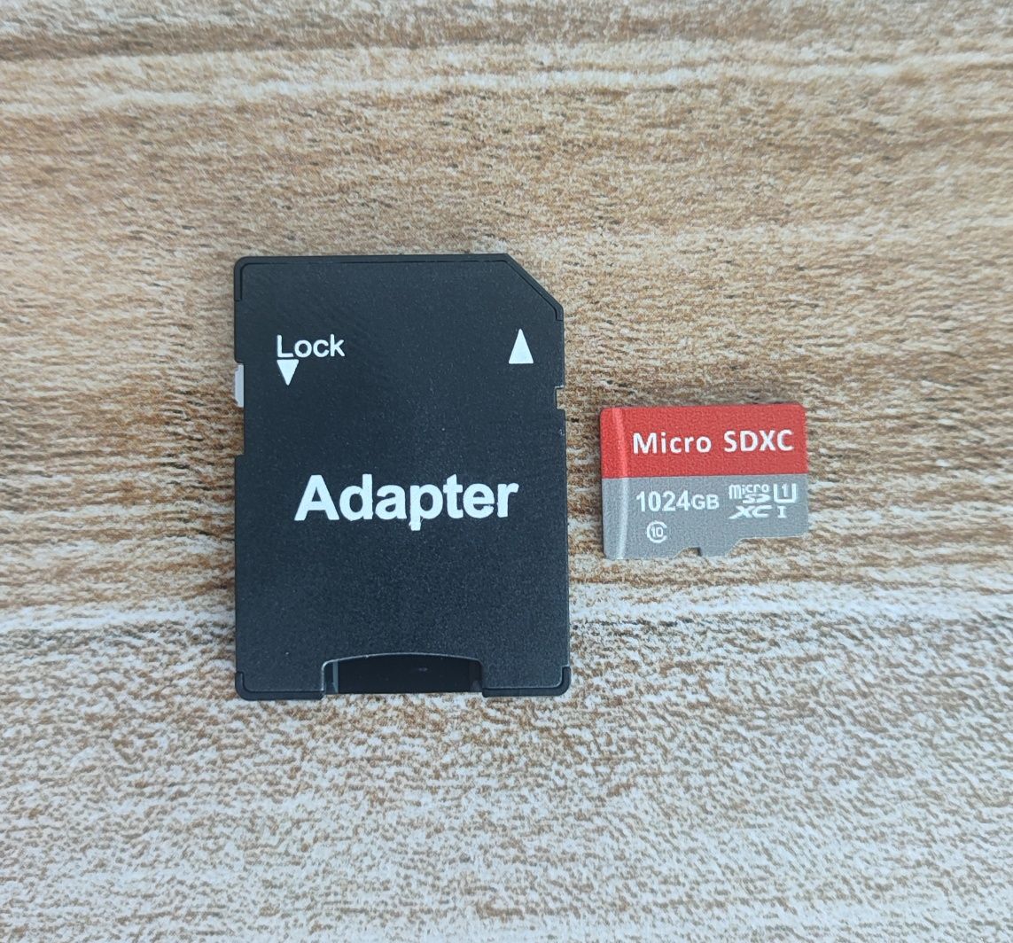 Нова Micro SD карта 1024 GB с адаптер / Class 10