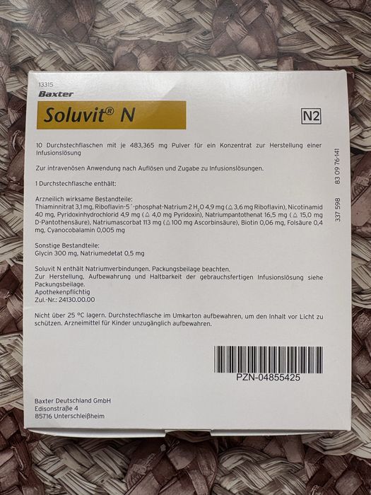 Soluvit N vitamine injectabile