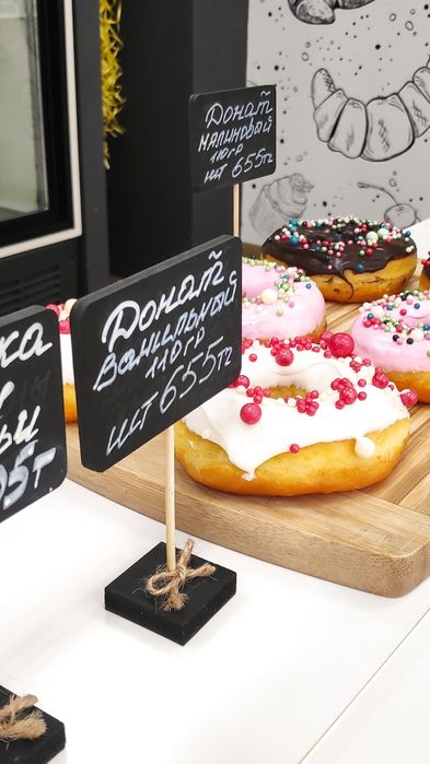 Табличка-ценник черная, меловая