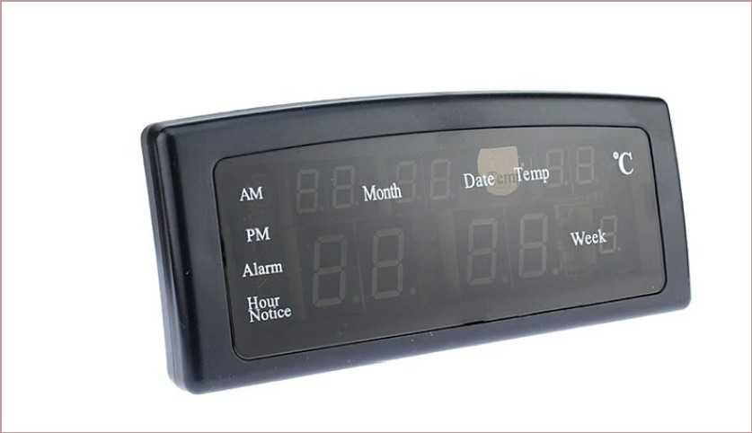 Ceas digital de masa 909A cu LED rosu, alarma calendar si temperatura