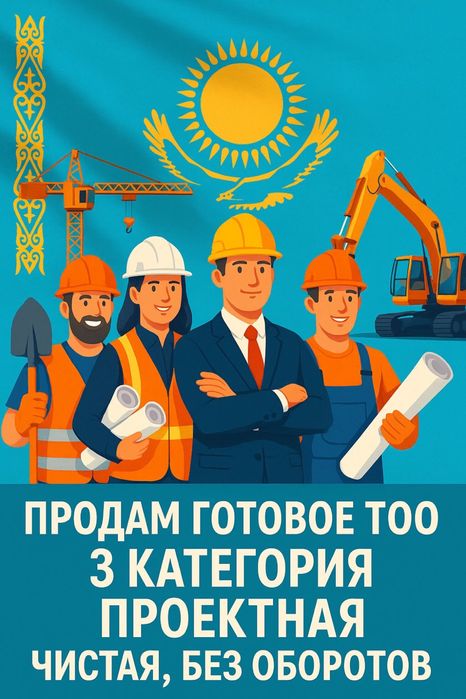 Продам ТОО Проектная 3 категория чистая без оборотов ПР ПД ПСД лицензи