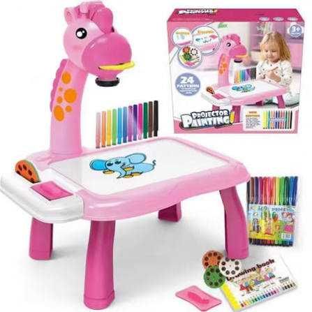 Jucarie educationala tip tabla cu masuta de desenat