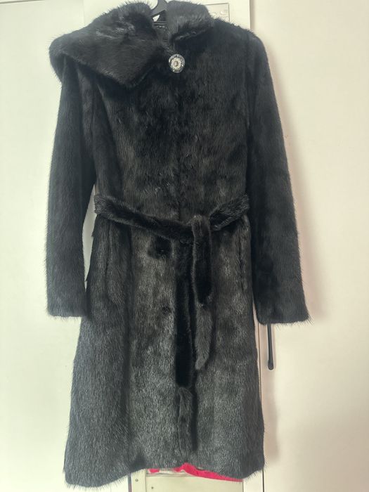 Норковая шуба с капюшоном