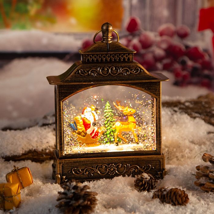 ЛУКСОЗНА КОЛЕДНА КУТИЯ, КАЧЕСТВЕНА Със звуксветлина и движение