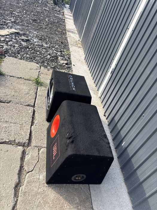 Pachet 2 subwoofere auto – JBL + Crunch –