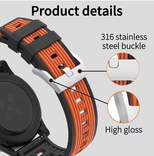 Curea silicon Huawei GT,GT2,GT3,GT4,GT5(46mm) 22mm model nou 2025