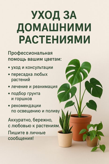 Уход за комнатными растениями