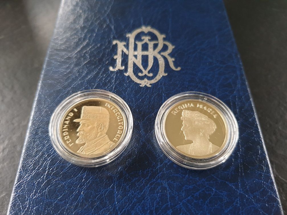 Set Monede 50 bani Desavarsirea Marii Uniri - Regina Maria & Ferdinand